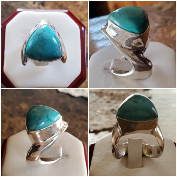 Genuine Santa Rosa Turquoise Ring Size 7 - Picture 2 of 7